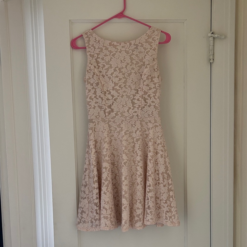 Speechless Lace Mini Dress - Cream